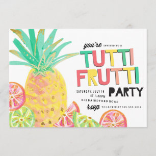 TUTTI FRUTTI PINEAPPLE誕生日パーティーの招待 招待状