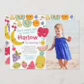 Tuttifrutti Birthday Invitation 招待状 (正面/裏面)