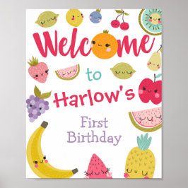 Tuttifrutti Welcome Sign ポスター