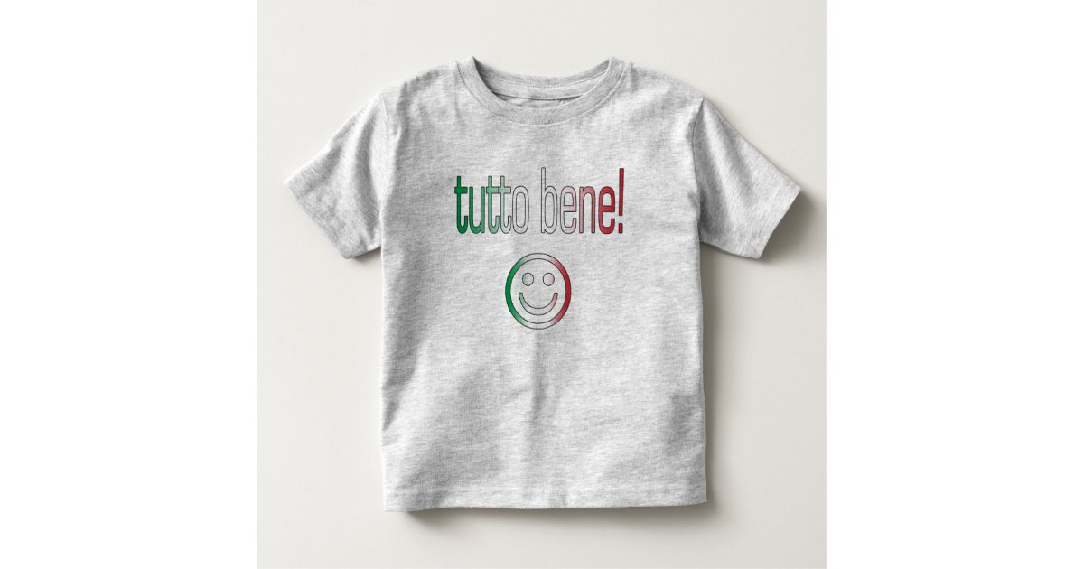 Tutto Bene イタリアの旗色 トドラーtシャツ Zazzle Co Jp