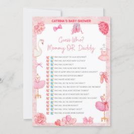 Tutu Ballerinaベビーシャワー – 編集可能な名前， 5x7 I 招待状