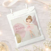 Tutu Ballerina Ballet Dancer Girl 5th Birthday フェイバーバッグ (クリップ留めされた状態)