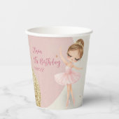 Tutu Ballerina Ballet Dancer Girl 5th Birthday  紙コップ (正面)