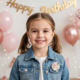 Tutu Ballerina Ballet Dancer Girl 5th Birthday 缶バッジ