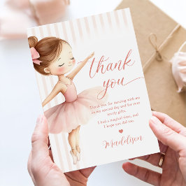 Tutu Ballerina Ballet Dancer Girl Birthday サンキューカード