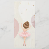 Tutu Ballerina Ballet Dancer Girl Birthday メニュー (裏面)