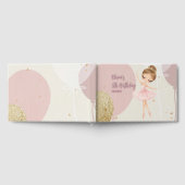Tutu Ballerina Ballet Dancer Girl Pink Birthday ゲストブック (全面)