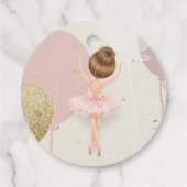 Tutu Ballerina Ballet Dancer Girl Pink Birthday フェイバータグ (裏面)