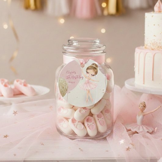 Tutu Ballerina Ballet Dancer Girl Pink Birthday フェイバータグ
