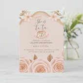 Tutu Ballet Dance Girls Second Birthday Invitation 招待状 (スタンド正面)