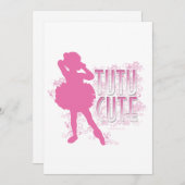 Tutu Cuteパーティーまたはリサイタルの招待 招待状 (正面/裏面)