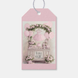 Tutu Cute Ballet Pink Ballerina Theme for Girls ギフトタグ
