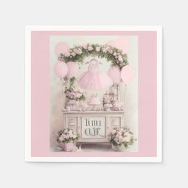 Tutu Cute Ballet Pink Ballerina Theme for Girls スタンダードカクテルナプキン