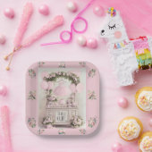 Tutu Cute Ballet Pink Ballerina Theme for Girls ペーパープレート (パーティー)