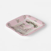 Tutu Cute Ballet Pink Ballerina Theme for Girls ペーパープレート (傾斜あり)