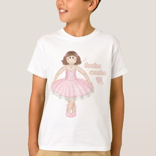 Tutu Cute (Brunette) – 子供のTシャツ Tシャツ (正面)