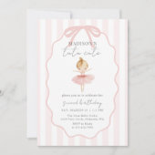 Tutu Cute Girls' Second Ballerina Birthday 招待状 (正面)