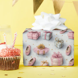 Tutu Cute Pink Ballerina Birthday  ラッピングペーパー