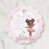 Tutu Cute Pink Ballerina Birthday - Afro Princess フェイバータグ (正面)