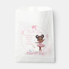 Tutu Cute Pink Ballerina Birthday - Afro Princess フェイバーバッグ