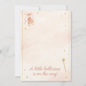Tutu Excited Ballerina Baby Shower Invitation (裏面)