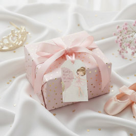 Tutu Pink Ballerina Ballet Dancer Girl Birthday ギフトタグ