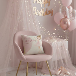 Tutu Pink Ballerina Ballet Dancer Girl Birthday クッション
