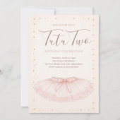 Tutu Two Birthday Invitation 招待状 (正面)