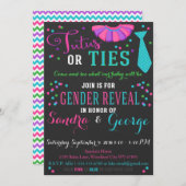 TutusまたはTesジェンダーが黒板の少年または少女を明らかにする 招待状 (正面/裏面)