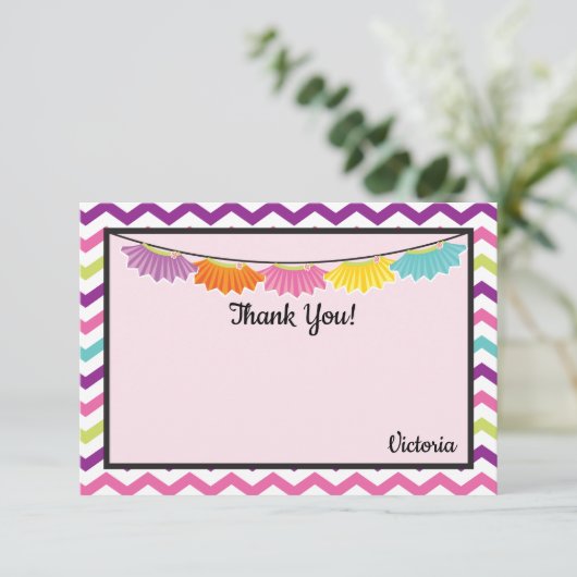 Tutus chevronありがとうノートカード 招待状 (スタンド正面)