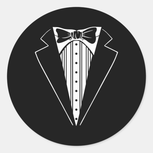 Tuxのプロム結婚バチェロTuxedo ラウンドシール (正面)
