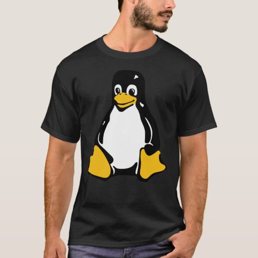 TuxマスコットTシャツペンギンLinuxロゴクラシックT-Sh Tシャツ (正面)