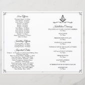 Tuxマソニックプログラムテンプレートフリーメーソン文房具 (裏面)