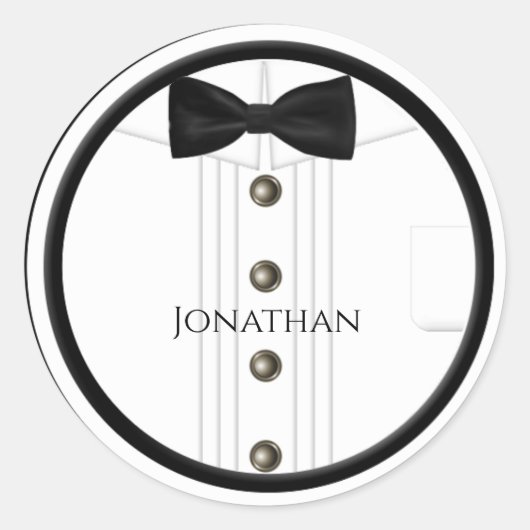 Tux結婚式用シール ラウンドシール (正面)