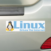 Tux500はインターネットを運転します バンパーステッカー (車上)