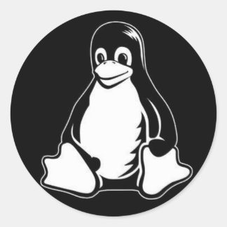 Tux Black ラウンドシール