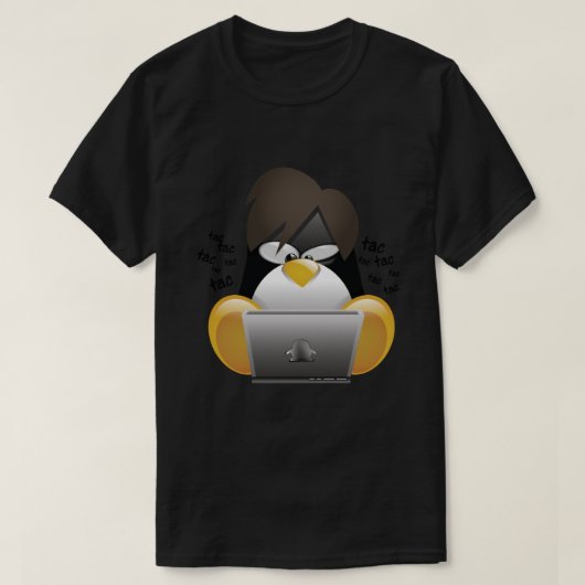 Tux hacker tシャツ (デザイン正面)