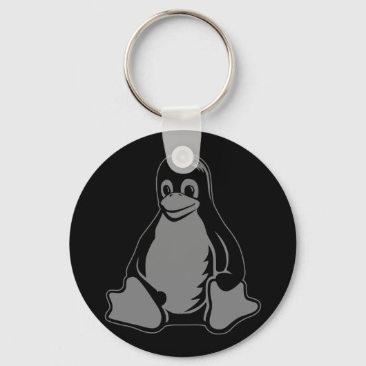 Tux Penguin - （Linux，オープンソース， Copyleft, FSF） キーホルダー (正面)