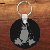 Tux Penguin - （Linux，オープンソース， Copyleft, FSF） キーホルダー (正面)