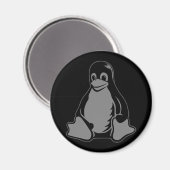 Tux Penguin - （Linux，オープンソース， Copyleft, FSF） マグネット (正面/裏面)