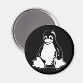 Tux Penguin - (Linux,オープンソース, Copyleft, FSF) マグネット (正面/裏面)