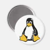 Tux Penguin - （Linux，オープンソース， Copyleft, FSF） マグネット (正面/裏面)