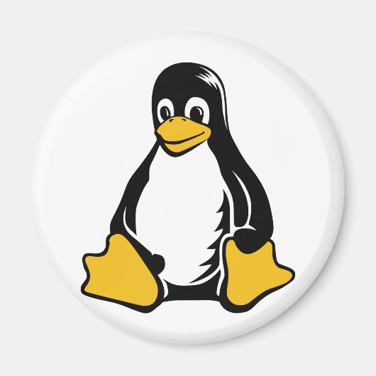 Tux Penguin - （Linux，オープンソース， Copyleft, FSF） マグネット (正面)