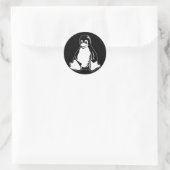 Tux Penguin - (Linux,オープンソース, Copyleft, FSF) ラウンドシール (バッグ)