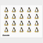 Tux Penguin - (Linux,オープンソース, Copyleft, FSF) ラウンドシール (シート)