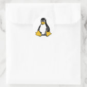 Tux Penguin - (Linux,オープンソース, Copyleft, FSF) ラウンドシール (バッグ)