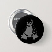 Tux Penguin - （Linux，オープンソース， Copyleft, FSF） 缶バッジ (正面&裏面)