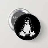 Tux Penguin - (Linux,オープンソース, Copyleft, FSF) 缶バッジ (正面&裏面)