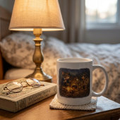 Tux & Twitch Campfire Evening コーヒーマグカップ