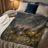 Tux & Twitch Under the Stars フリースブランケット